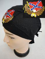 Embroidered Skull Cap [Eagle with Rebel Flag]